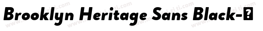 Brooklyn Heritage Sans Black字体转换